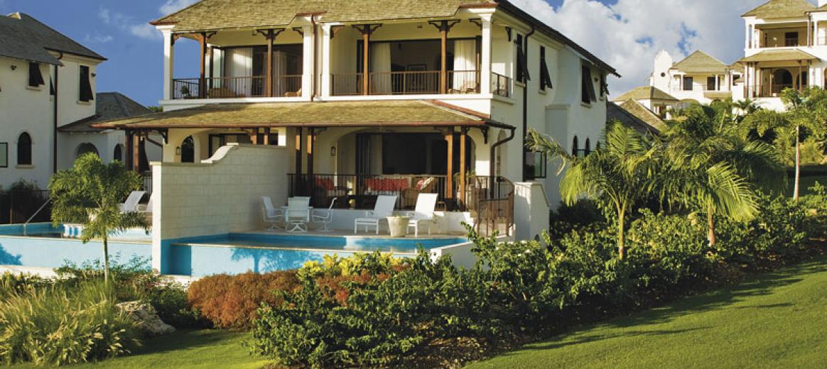 badkamer, bad, apes hill club, golfvilla, 6 personen, Barbados, balkon, ruime balkon