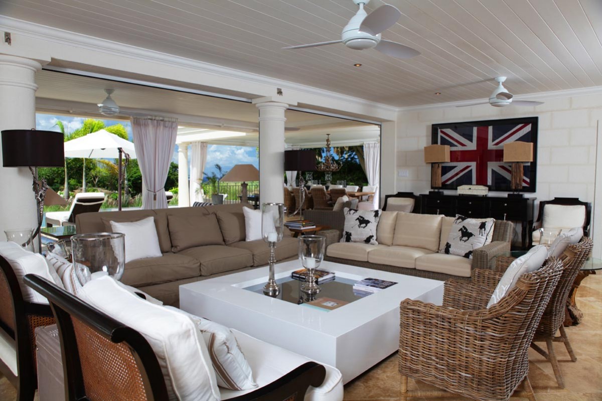 woonkamer, golfvilla, 8 personen, Barbados,royal westmoreland, saint james 
