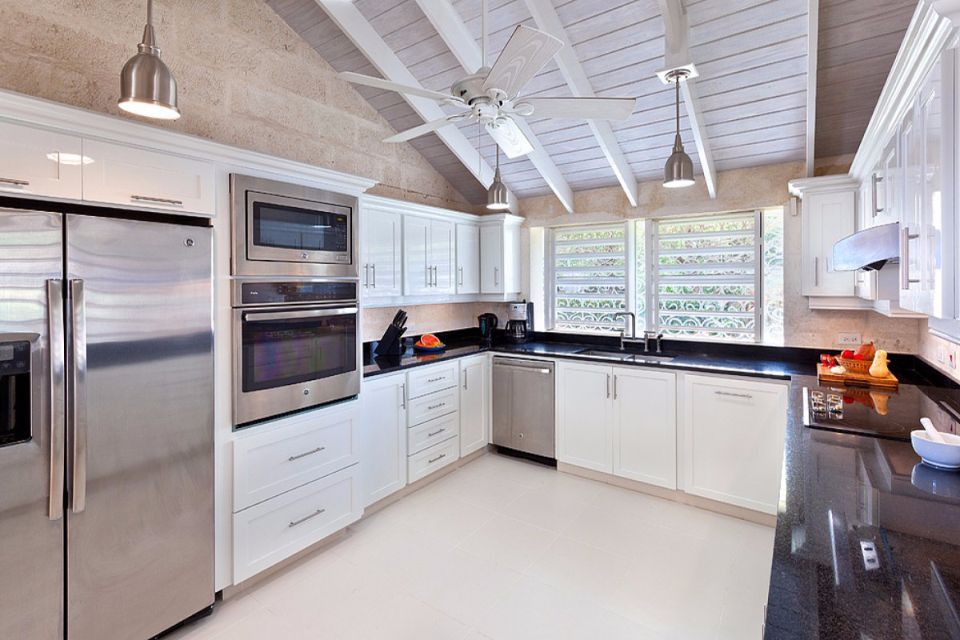 Moderne keuken, luxe villa, westkust Barbados, 6 personen