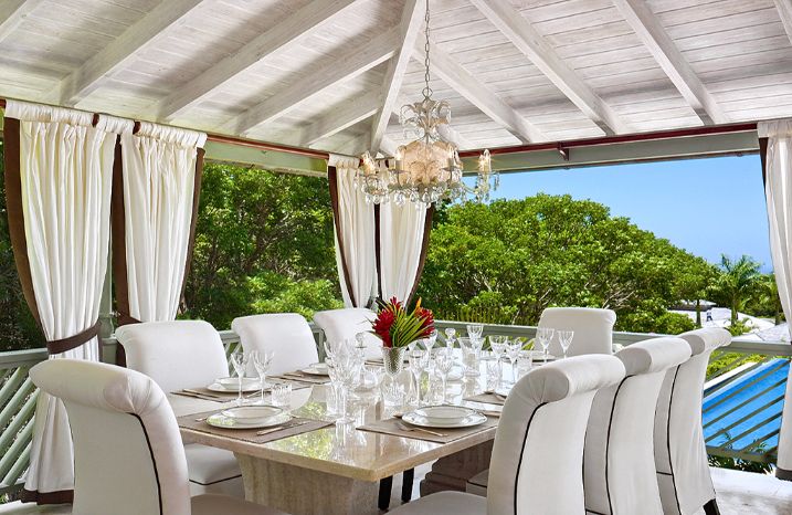 Eetgedeelte, Vakantiehuis, Mullins strand, Barbados, 8 personen