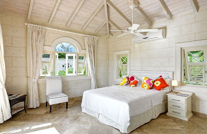 Slaapkamer met tweepersoonsbed, 8 personen, Gibbes Bay, Barbados, villa