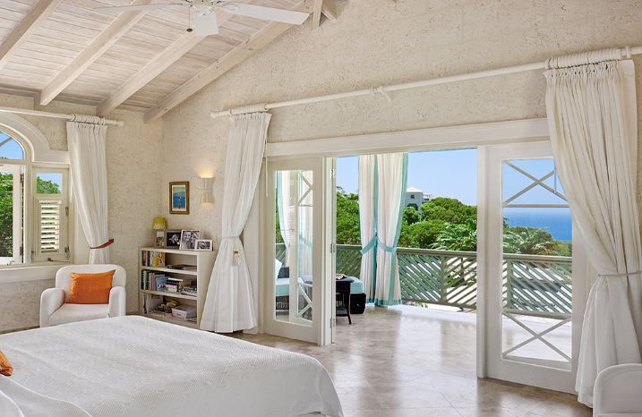 Slaapkamer met balkon, Saint James, Barbados, Sion Hill, 8 personen, vakantievilla