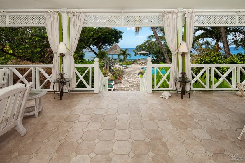 Groot terras met uitzicht, 4 personen, vakantiewoning, zuid Barbados,