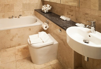 Luxe badkamer met ligbad, 2 personen, appartementen, westkust Barbados