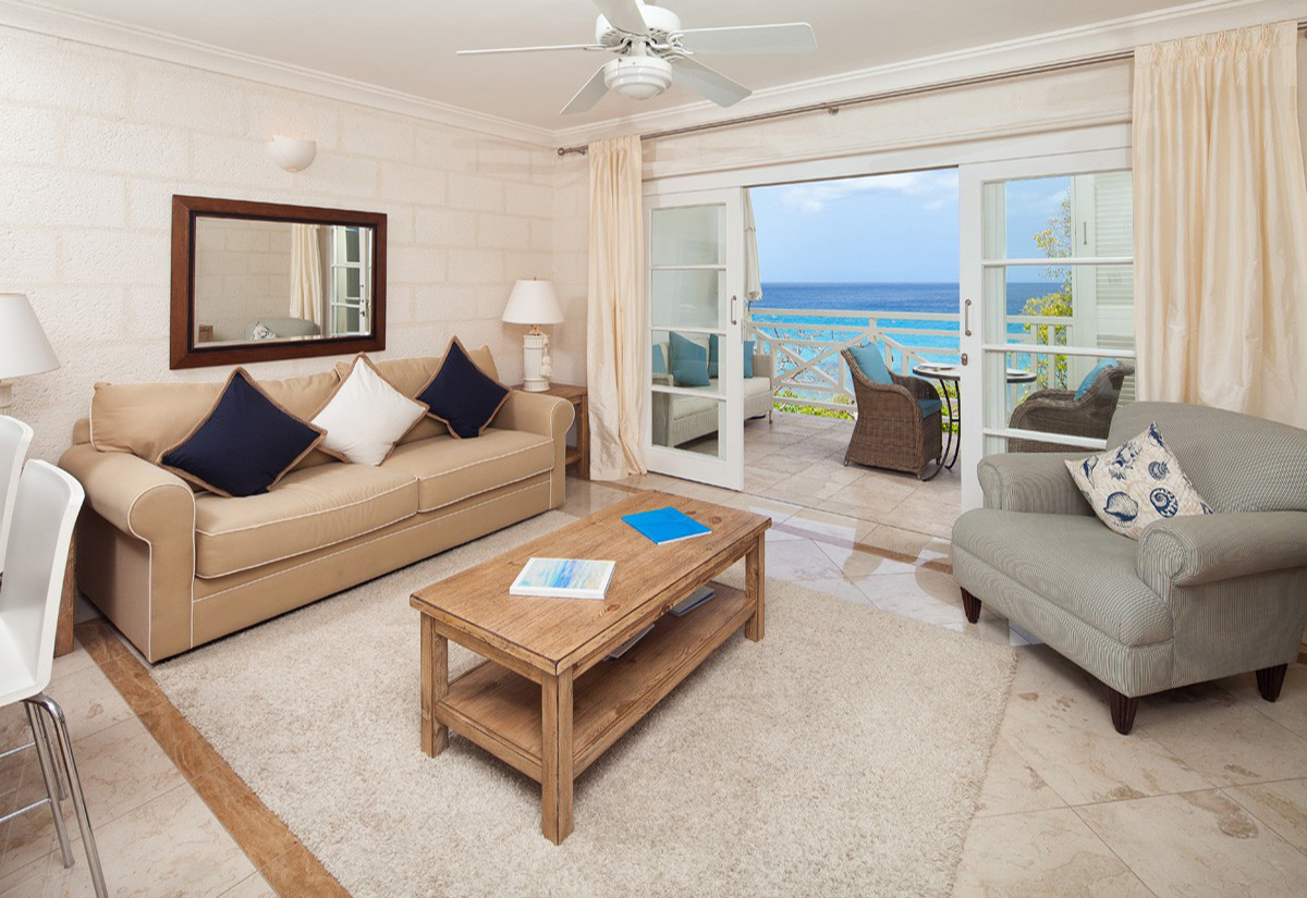 Woonkamer met uitzicht op zee, 2 personen, appartement, Paynes Bay Barbados