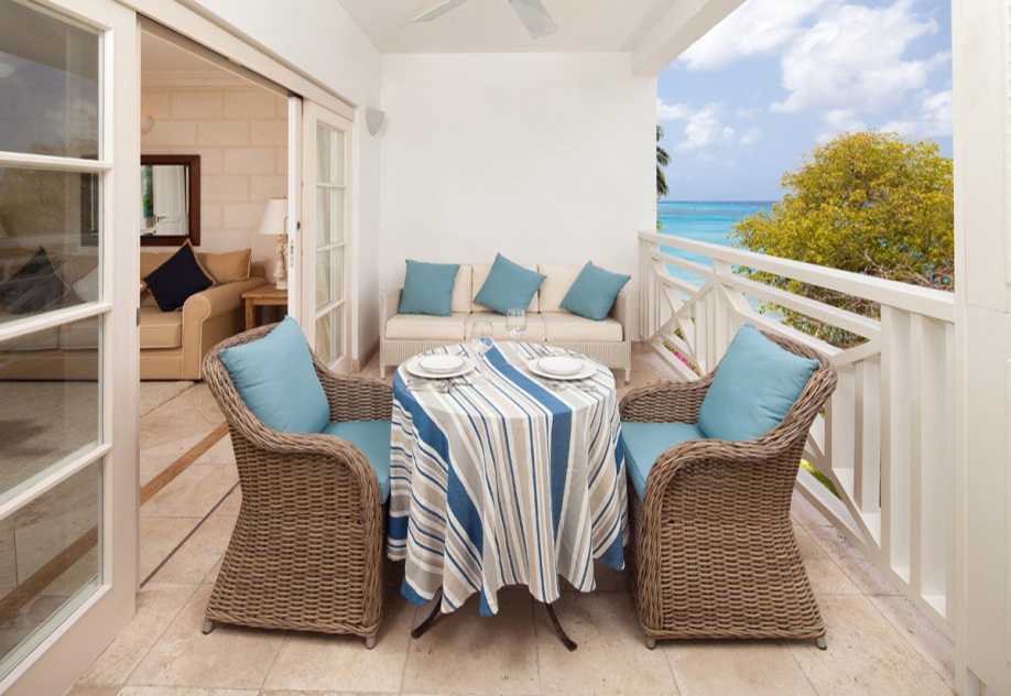 Balkon met zitplaatsen, 2 personen, huis appartement, Paynes Bay, Barbados