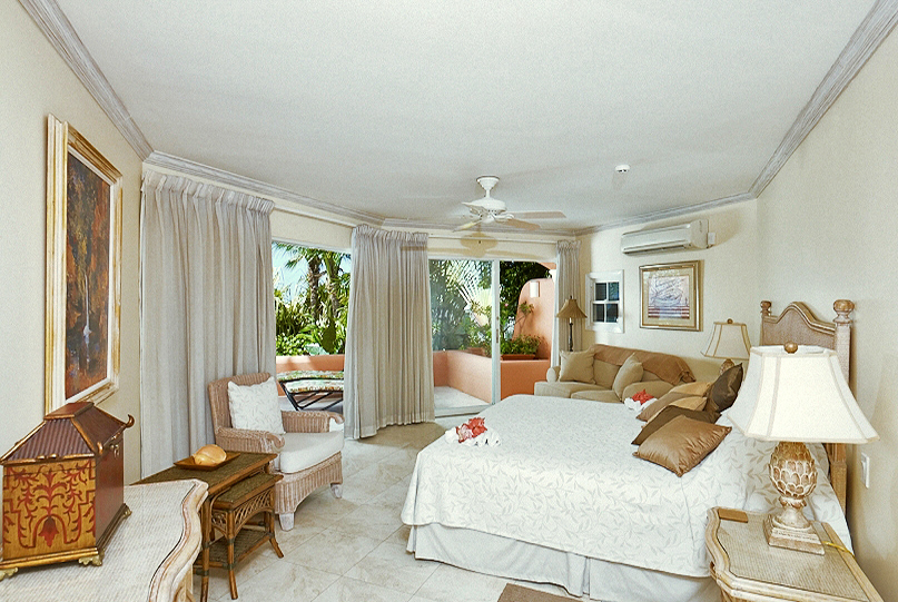 Slaapkamer met tweepersoonsbed, appartementen, Barbados, Holetown, 2 personen, 4 personen