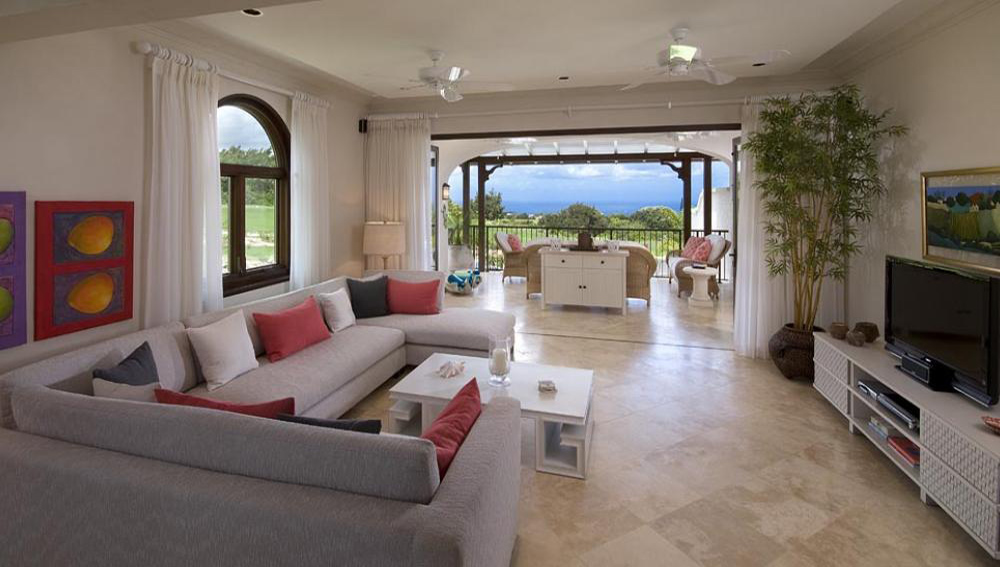 Zeer ruime living, golfvilla, 6 personen, Apes Hill Club, Saint James Barbados