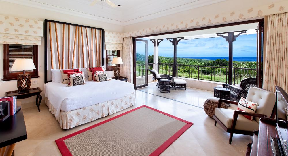 Master bedroom met balkon en uitzicht, 6 personen, Apes Hill Club, Barbados