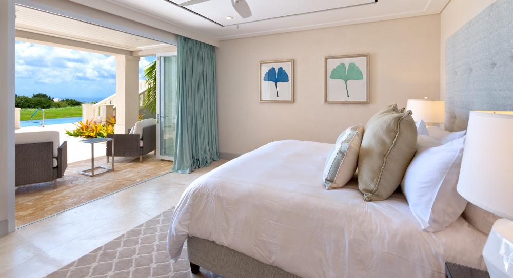 Slaapkamer met uitzicht, 10 personen, Barbados, golf vakantiehuis 
