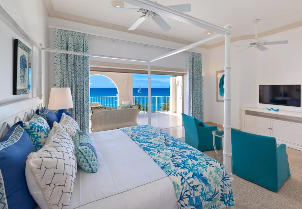 Slaapkamer met uitzicht, 10 personen, Resortvilla, Noord-West kust van Barbados