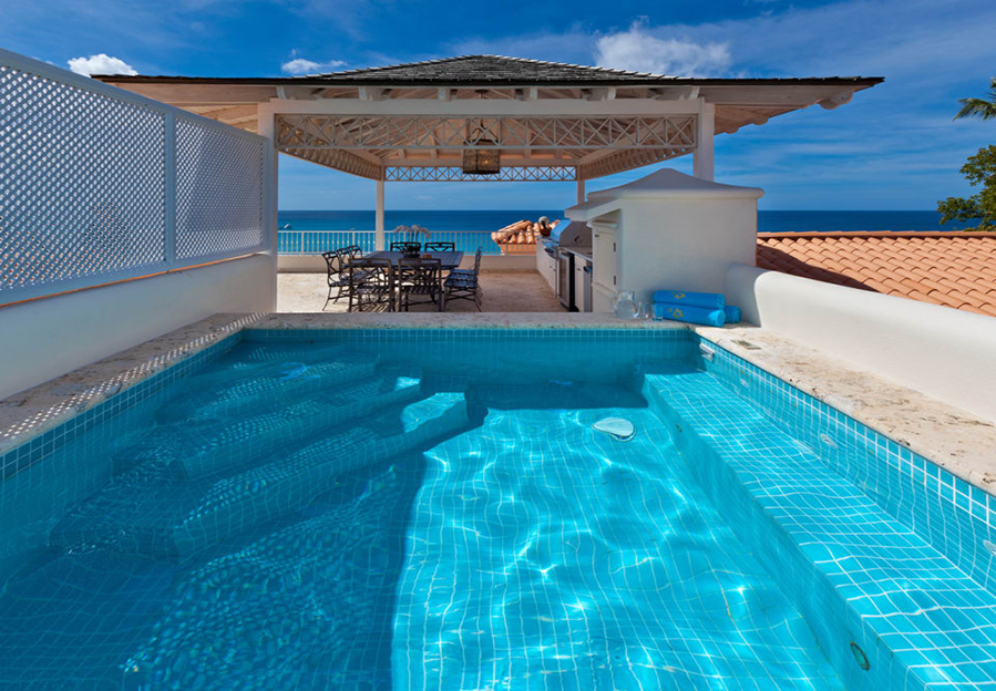 Privé zwembad op het dak, 10 personen, Resortvilla, Barbados