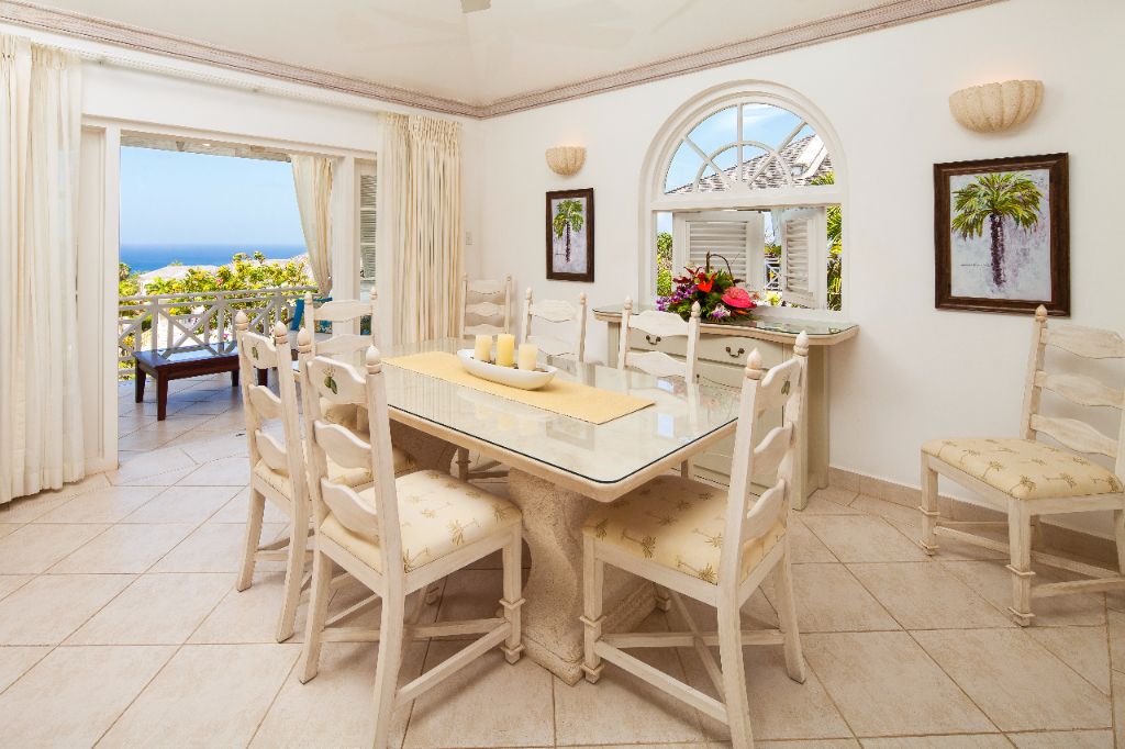 Eetkamer met uitzicht, 6 personen, resort vakantiehuis, Sugar Hill Resort Barbados