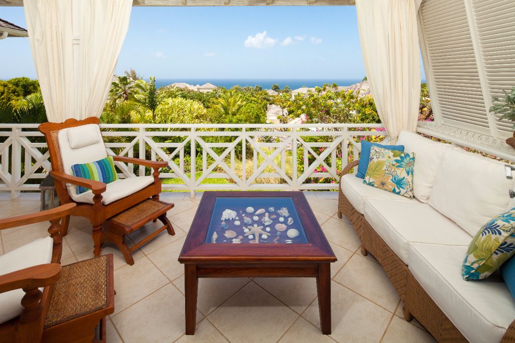 Balkon met zitplaatsen, 6 personen, resort, vakantievilla, St. James Barbados