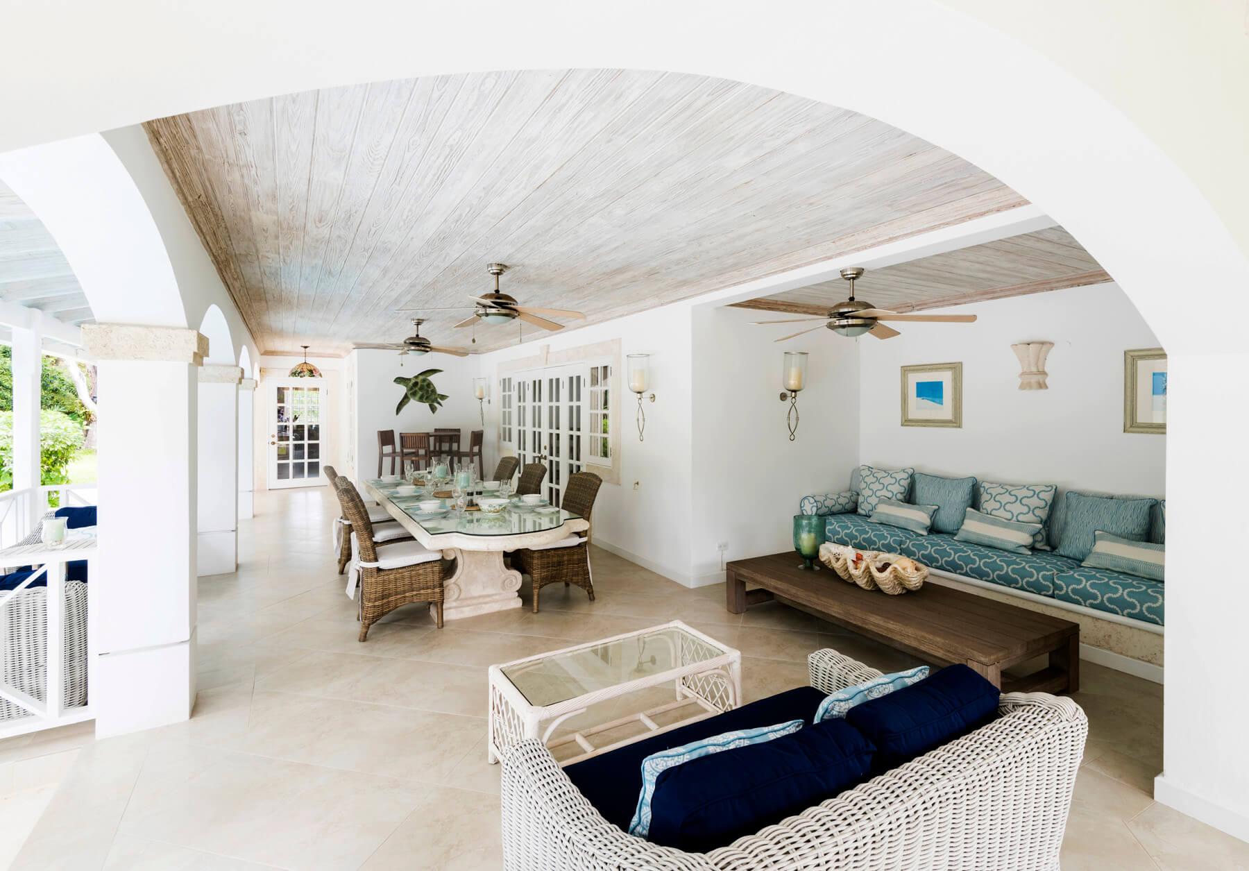 eetkamer, luxe vakantie villa, sandy lane, barbados, 6-12 personen